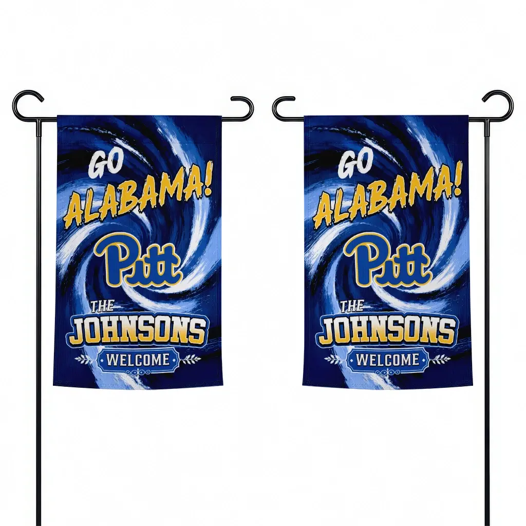Pittsburgh Panthers Garden Flag Customized Swirl Vortex Royal Blue Fashion Forward Pittsburgh Panthers Garden Flag Customized Swirl Vortex Royal Blue Fashion Forward