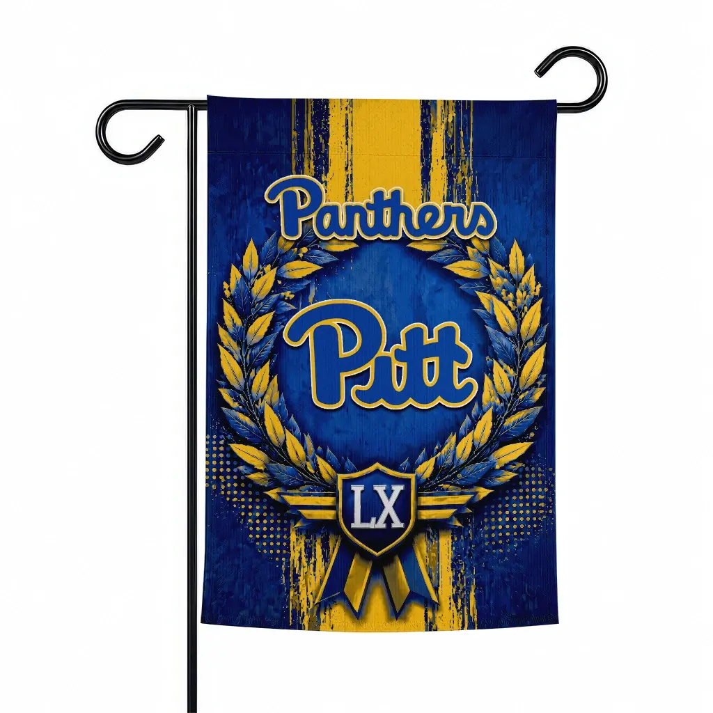 Pittsburgh Panthers Garden Flag Personalized Laurel Wreath Royal Blue Best Selling Pittsburgh Panthers Garden Flag Personalized Laurel Wreath Royal Blue Best Selling