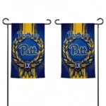 Pittsburgh Panthers Garden Flag Personalized Laurel Wreath Royal Blue Best Selling