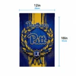 Pittsburgh Panthers Garden Flag Personalized Laurel Wreath Royal Blue Best Selling