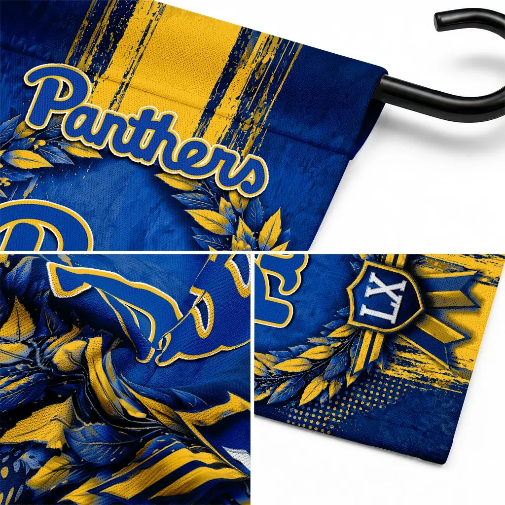 Pittsburgh Panthers Garden Flag Personalized Laurel Wreath Royal Blue Latest Model Pittsburgh Panthers Garden Flag Personalized Laurel Wreath Royal Blue Latest Model