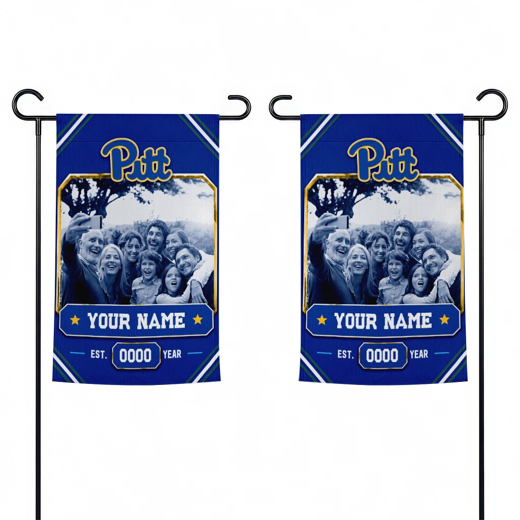 pittsburgh-panthers-garden-flag-personalized-photo-frame-royal-blue-fashion-forward.webp