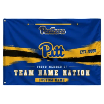 Pittsburgh Panthers House Flag Custom Brushed Streaks Royal Blue Best Selling