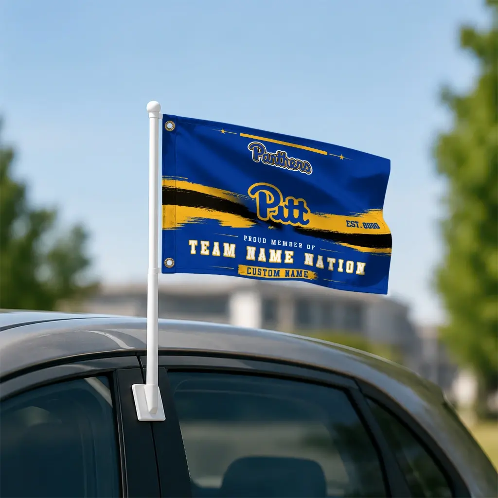 Pittsburgh Panthers House Flag Custom Brushed Streaks Royal Blue Latest Model Pittsburgh Panthers House Flag Custom Brushed Streaks Royal Blue Latest Model