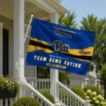 Pittsburgh Panthers House Flag Custom Brushed Streaks Royal Blue Best Selling