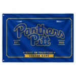 Pittsburgh Panthers House Flag Custom Ornate Border Royal Blue Best Selling