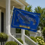 Pittsburgh Panthers House Flag Custom Ornate Border Royal Blue Best Selling