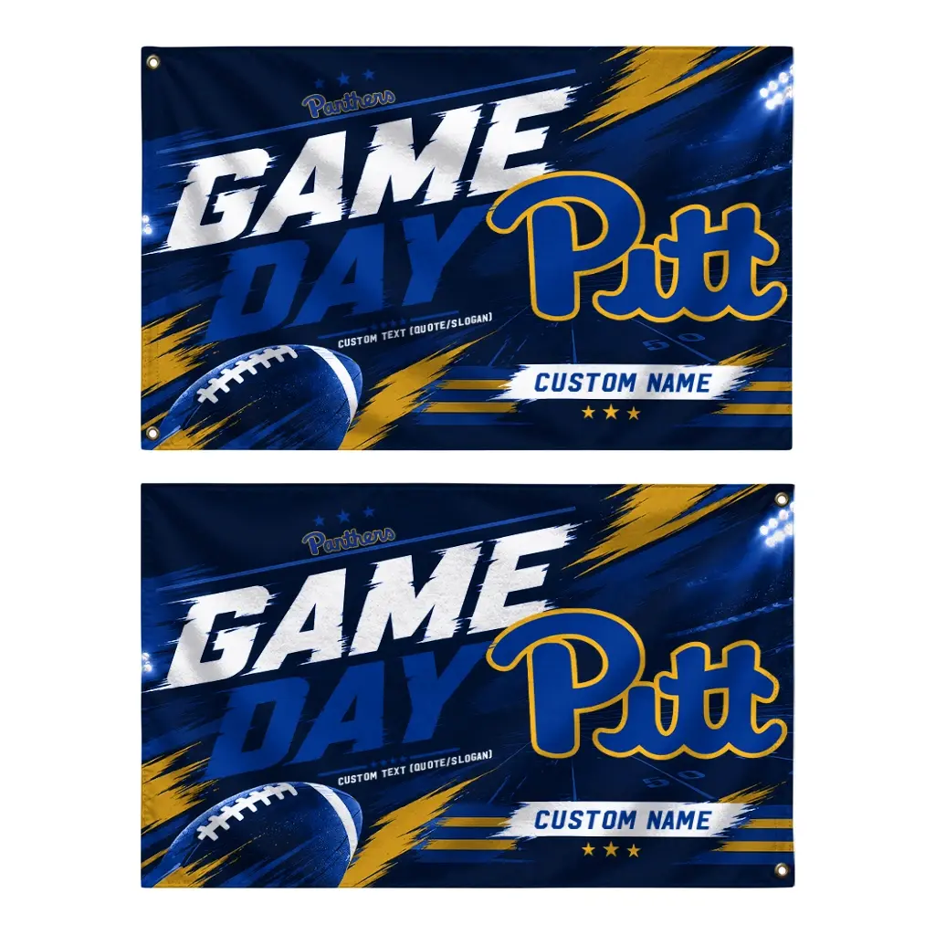 Pittsburgh Panthers House Flag Customized Action Streaks Royal Blue Fashion Forward Pittsburgh Panthers House Flag Customized Action Streaks Royal Blue Fashion Forward