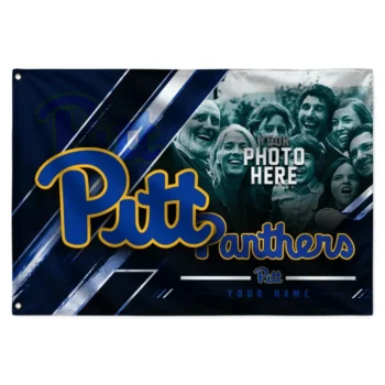 Pittsburgh Panthers House Flag Customized Diagonal Stripes Royal Blue Best Selling