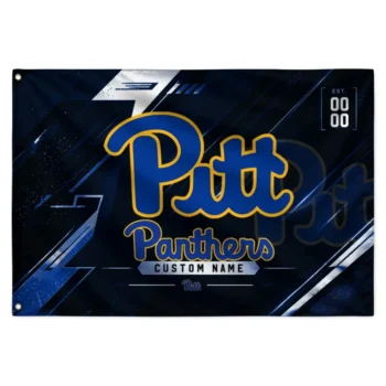 Pittsburgh Panthers House Flag Personalized Speed Slashes Royal Blue Best Selling