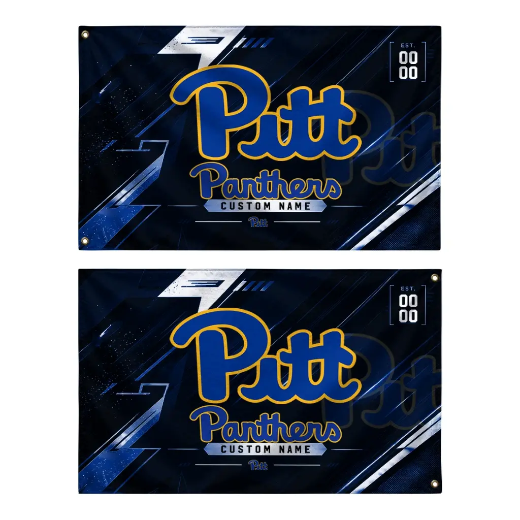 Pittsburgh Panthers House Flag Personalized Speed Slashes Royal Blue Fashion Forward Pittsburgh Panthers House Flag Personalized Speed Slashes Royal Blue Fashion Forward