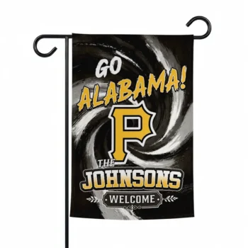 Pittsburgh Pirates Garden Flag Custom Swirl Vortex Black Best Selling