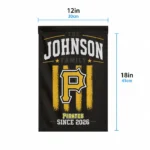 Pittsburgh Pirates Garden Flag Customized Distressed Stripes Black Best Selling
