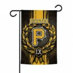 Pittsburgh Pirates Garden Flag Customized Laurel Wreath Black Best Selling