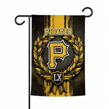 Pittsburgh Pirates Garden Flag Customized Laurel Wreath Black Best Selling