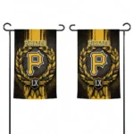 Pittsburgh Pirates Garden Flag Customized Laurel Wreath Black Best Selling