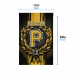 Pittsburgh Pirates Garden Flag Customized Laurel Wreath Black Best Selling