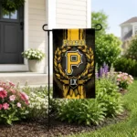 Pittsburgh Pirates Garden Flag Customized Laurel Wreath Black Best Selling