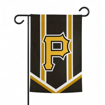 Pittsburgh Pirates Garden Flag Personalized Chevron Stripes Black Best Selling