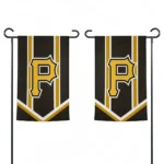 Pittsburgh Pirates Garden Flag Personalized Chevron Stripes Black Best Selling
