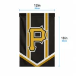 Pittsburgh Pirates Garden Flag Personalized Chevron Stripes Black Best Selling