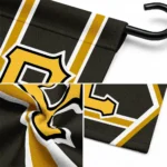 Pittsburgh Pirates Garden Flag Personalized Chevron Stripes Black Best Selling
