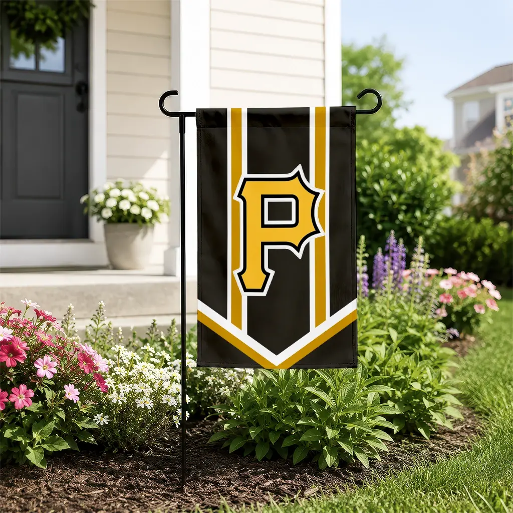 Pittsburgh Pirates Garden Flag Personalized Chevron Stripes Black New Arrival Pittsburgh Pirates Garden Flag Personalized Chevron Stripes Black New Arrival
