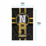 Pittsburgh Pirates Garden Flag Personalized Circle Medallion Black Best Selling