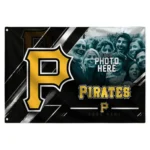 Pittsburgh Pirates House Flag Custom Diagonal Stripes Black Best Selling