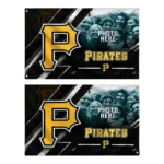Pittsburgh Pirates House Flag Custom Diagonal Stripes Black Best Selling