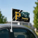 Pittsburgh Pirates House Flag Custom Diagonal Stripes Black Best Selling