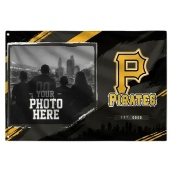 Pittsburgh Pirates House Flag Customized Framed Photo Black Best Selling