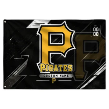 Pittsburgh Pirates House Flag Customized Speed Slashes Black Best Selling