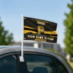 Pittsburgh Pirates House Flag Personalized Brushed Streaks Black Best Selling