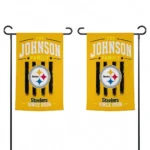 Pittsburgh Steelers Garden Flag Custom Distressed Stripes Gold Best Selling