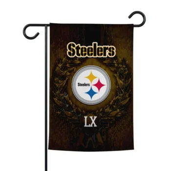 Pittsburgh Steelers Garden Flag Custom Laurel Wreath Gold Best Selling