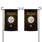 Pittsburgh Steelers Garden Flag Custom Laurel Wreath Gold Best Selling