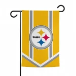 Pittsburgh Steelers Garden Flag Customized Chevron Stripes Gold Best Selling