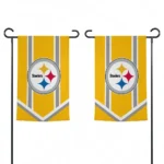 Pittsburgh Steelers Garden Flag Customized Chevron Stripes Gold Best Selling