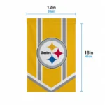 Pittsburgh Steelers Garden Flag Customized Chevron Stripes Gold Best Selling