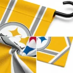 Pittsburgh Steelers Garden Flag Customized Chevron Stripes Gold Best Selling