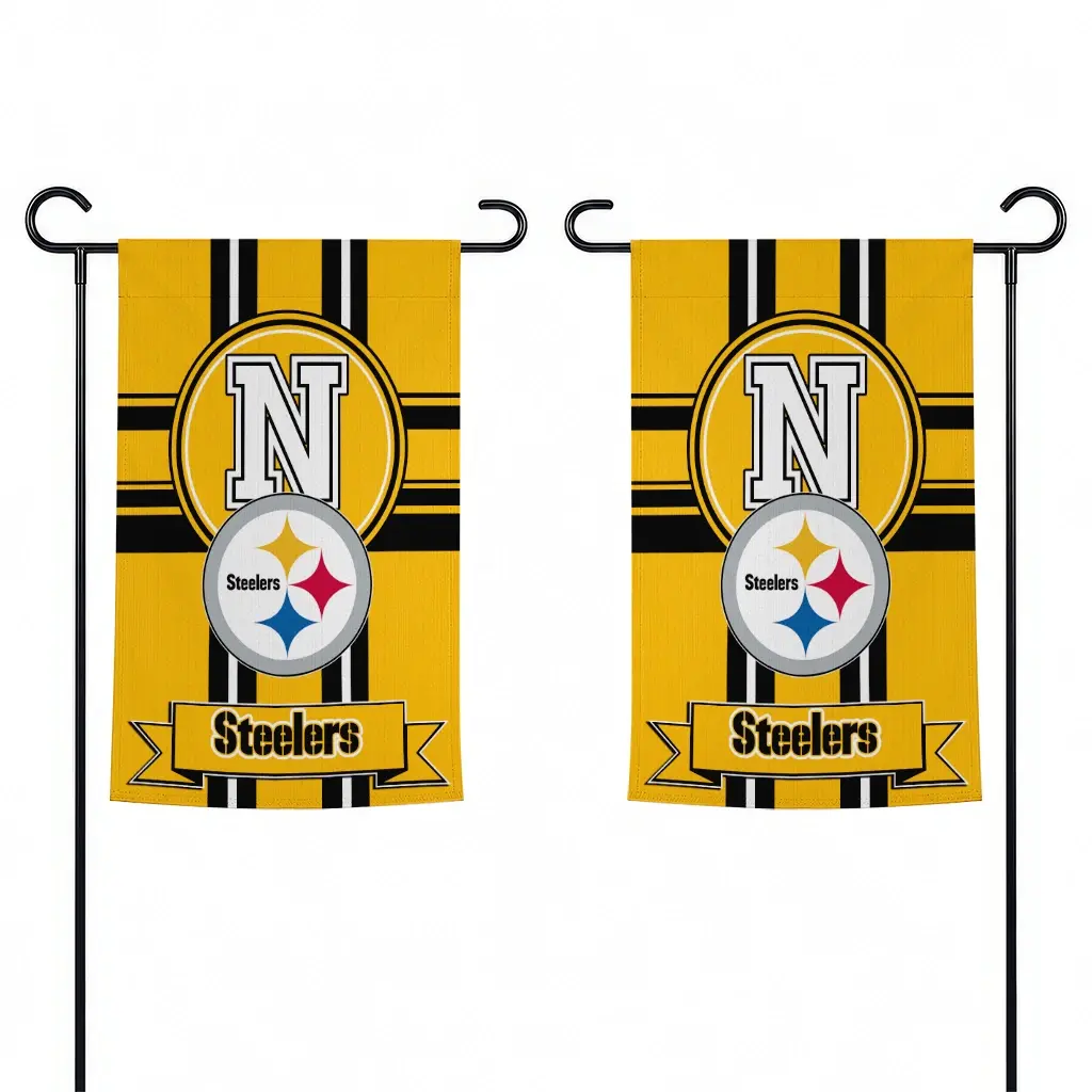 Pittsburgh Steelers Garden Flag Customized Circle Medallion Gold Fashion Forward Pittsburgh Steelers Garden Flag Customized Circle Medallion Gold Fashion Forward