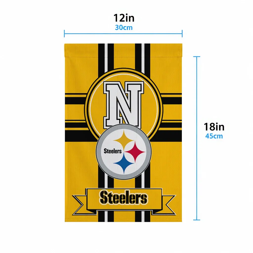 Pittsburgh Steelers Garden Flag Customized Circle Medallion Gold High Quality Pittsburgh Steelers Garden Flag Customized Circle Medallion Gold High Quality