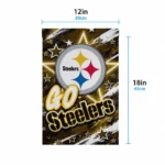 Pittsburgh Steelers Garden Flag Personalized Glowing Star Gold Best Selling