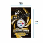 Pittsburgh Steelers Garden Flag Personalized Swirl Vortex Gold Best Selling