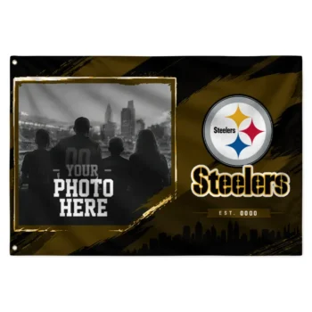 Pittsburgh Steelers House Flag Custom Framed Photo Gold Black Best Selling