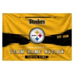 Pittsburgh Steelers House Flag Customized Brushed Streaks Gold Best Selling