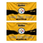 Pittsburgh Steelers House Flag Customized Brushed Streaks Gold Best Selling