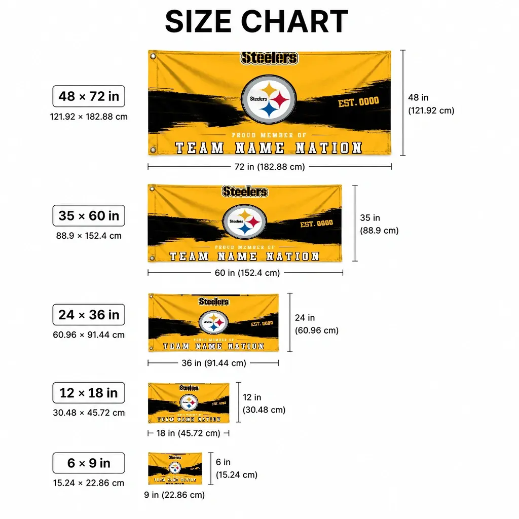 Pittsburgh Steelers House Flag Customized Brushed Streaks Gold High Quality Pittsburgh Steelers House Flag Customized Brushed Streaks Gold High Quality
