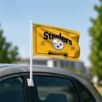 Pittsburgh Steelers House Flag Customized Ornate Border Gold Best Selling